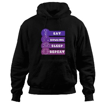 Discover Eat Bowling Sleep Repeat Bowler Hoodies