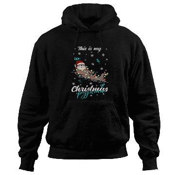 Discover Winter Christmas Pyjama Otter Hoodies