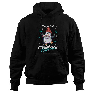 Discover Winter Christmas Pyjama Penguin Hoodies