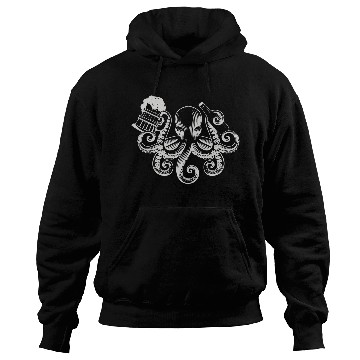 Discover Octopus Beer Drinking Men Beer Lover Hoodies