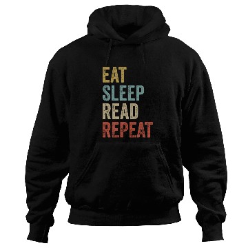 Discover Eat Sleep Read Repeat Book Reader Hoodies