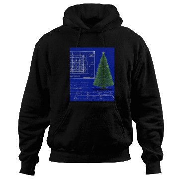 Discover Christmas Blueprint Christmas Tree Blueprint Hoodies