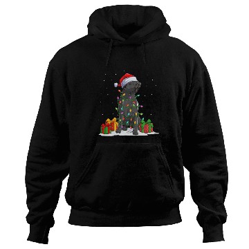 Discover Black Lab Labrador Christmas Lights Pajama Dog Hoodies