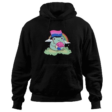 Discover Bisexual Pride Bi Kawaii Frog Mushroom Bisexual Fl Hoodies