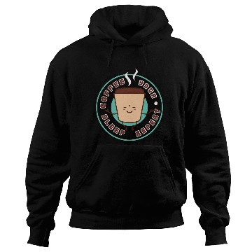 Discover Cute COFFEE YOGA SLEEP REPEAT Fitted Scoop Hoodies