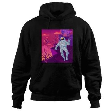 Discover Astronaut in a fantasy world with castle dragons Hoodies