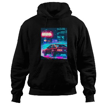 Discover Vaporwave Car Synthwave City Hoodies