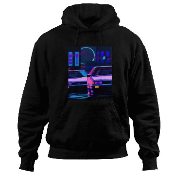 Discover Vaporwave Car Synthwave City Hoodies