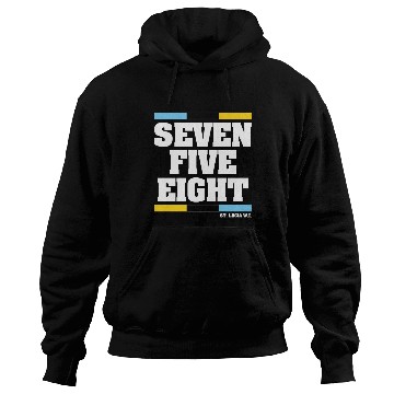 Discover Seven Five Eight (Black) Hoodies