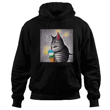 Discover cut cat love ice cream Hoodies