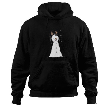 Discover funny snowman with mustache and carrot Hoodies