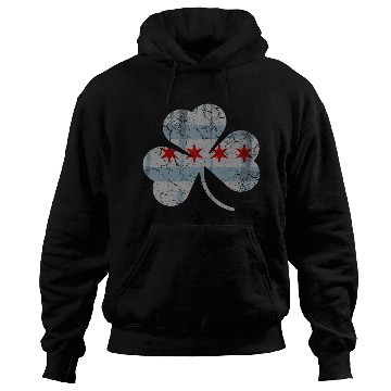 Discover Chicago Flag Shamrock Irish St Patricks Hoodies
