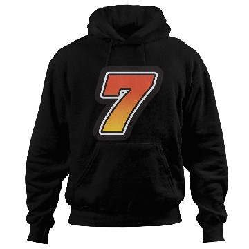 Discover Number Seven 7 Gradient Yellow Orange 3 Stroke Hoodies