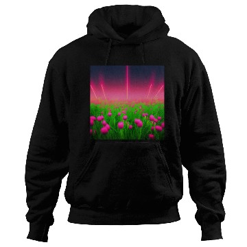 Discover Glowing pink flowers Hoodies