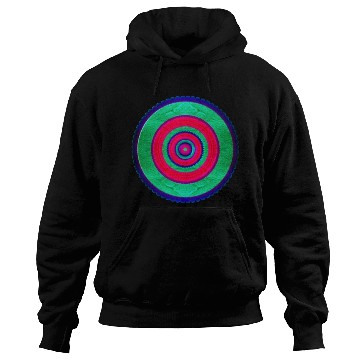 Discover Green-Pink Circle Geometric Pattern Hoodies
