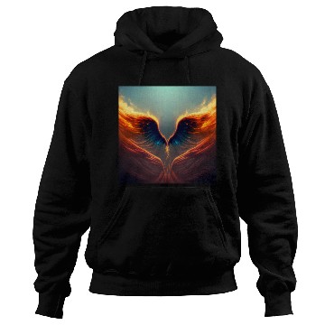 Discover Mashup Epic Wallpaper Flaming Angel Wings Hoodies