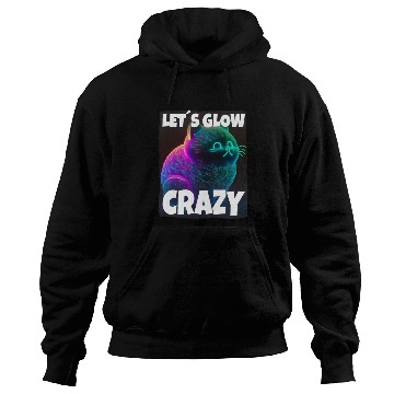 Discover Lets Glow Crazy Cat Kitten Fluffy Cat Hoodies
