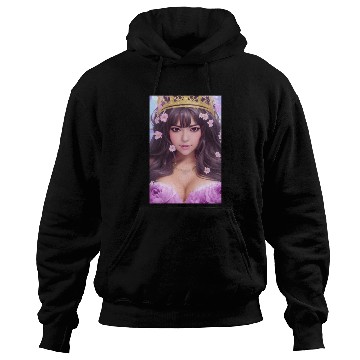 Discover Crown and Pink flowers Hoodies