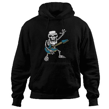 Discover Rock & Roll Skeleton Guitar Music Lover Rockstar Hoodies
