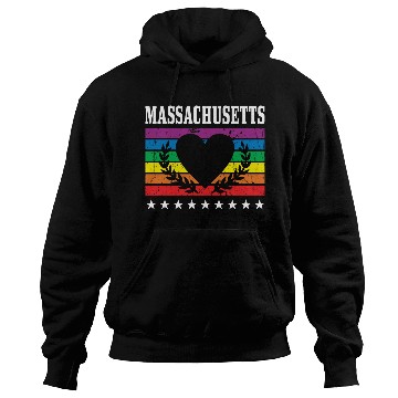 Discover Massachusetts Pride Flag Pride Month LGBTQ Flag Hoodies