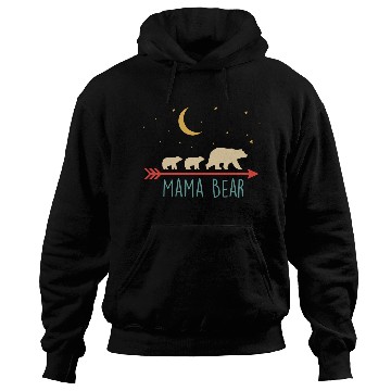 Discover Retro Mama Bear With 2 Cubs Hoodies