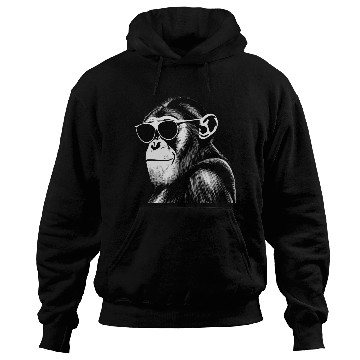 Discover Chimpanzee with sunglasses Hoodies