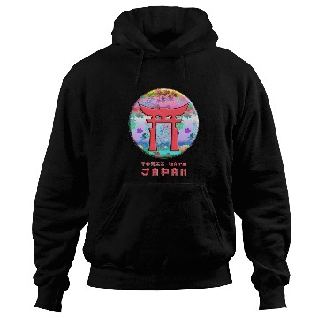 Discover Torii Gate Shinto Japan Asian Floral Pattern Hoodies