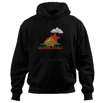 Discover California bear in winter Hoodies