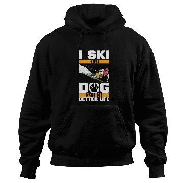 Discover Skiing Skier Dog Hoodies