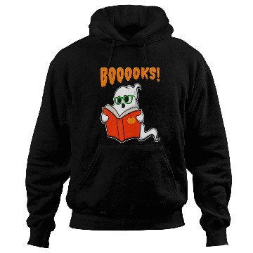 Discover Funny Teacher Halloween Ghost Books Reading Hoodies
