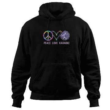 Discover Karaoke Singer Retro Tie Dye Peace Hoodies