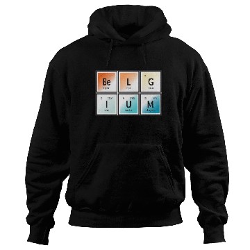 Discover Belgium | Periodic Table of Elements Hoodies
