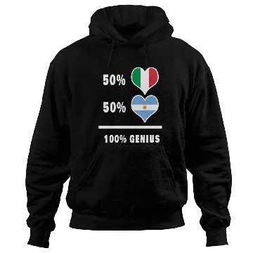 Discover Argentina and Italy 100% genius flag design Hoodies