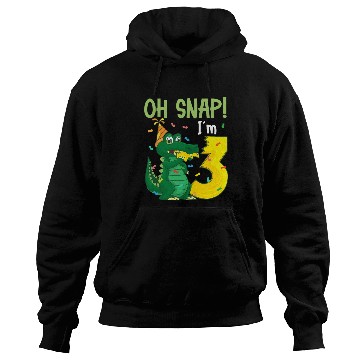 Discover Oh Snap I'm 3 Crocodile 3rd Birthday Alligator Hoodies