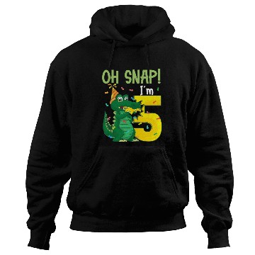 Discover Oh Snap I'm 5 Crocodile 5th birthday Alligator Hoodies