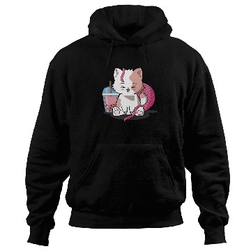 Discover Chibi Boba Tea Cat Hoodies