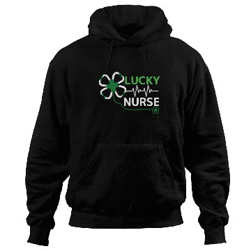 Discover Saint Patrick Day Clover Lucky Nurse Hoodies