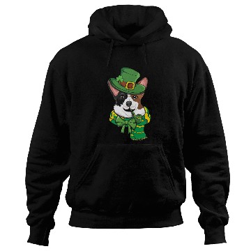Discover Cute Irish Corgi Happy Saint Patrick Day Hoodies