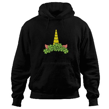 Discover Unicorn Kids Kawaii Clover Saint Patrick Day Hoodies