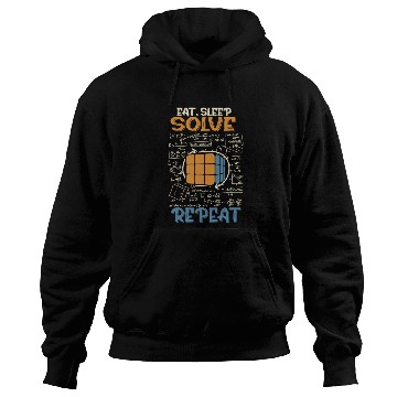 Discover Eat Sleep Solve Repeat Math Speed Cubing Genie Hoodies