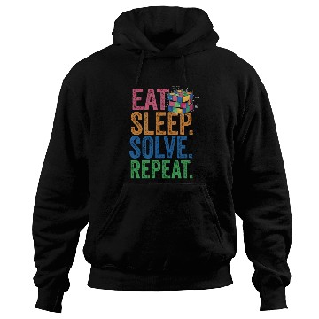Discover Eat Sleep Solve Repeat Math Speed Cubing Genie Hoodies