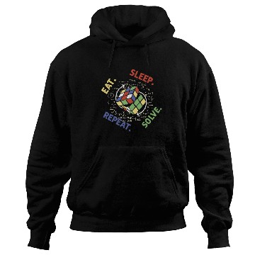 Discover Eat Sleep Solve Repeat Math Speed Cubing Genie Hoodies