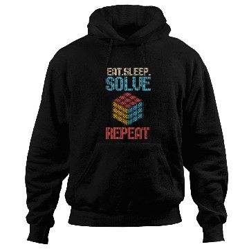 Discover Eat Sleep Solve Repeat Math Speed Cubing Genie Hoodies