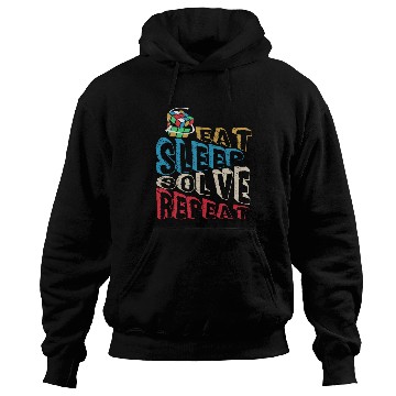 Discover Eat Sleep Solve Repeat Math Speed Cubing Genie Hoodies