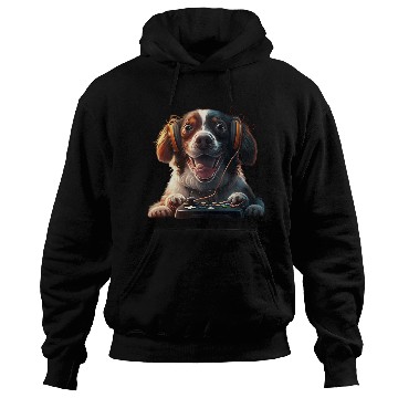 Discover Funny Dog Playing Video Game Hoodies