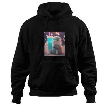 Discover Kawaii Otter Pet Otter Drinking Boba Tea Hoodies