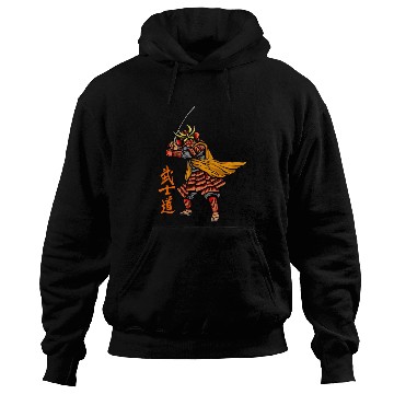 Discover Japanese samurai warrior orange and yellow mask Hoodies