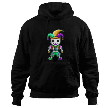 Discover Cute Kawaii Jester With Mask For Mardi Gras Hoodies