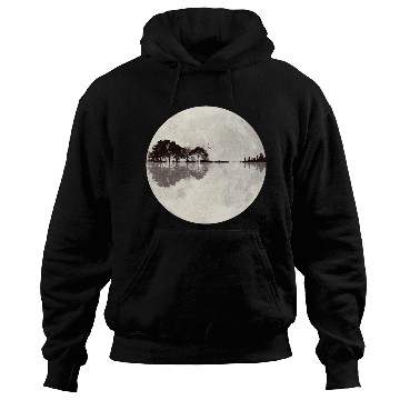 Discover Moon Light Guitar Nature Design Hoodies