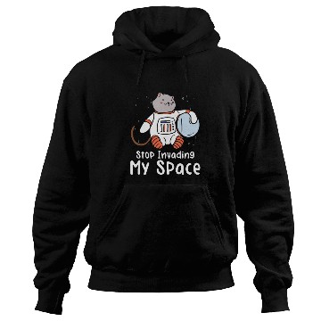 Discover Space Purring Cat Astronaut Cat Lover Spaceship Hoodies